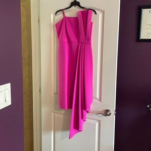 Strapless Hot Pink Eliza J Dress
